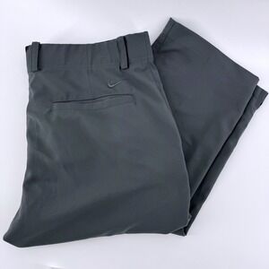 Nike Dri Fit Mens Golf Pants Gray Flat Front Athletic Performance Size 34x31